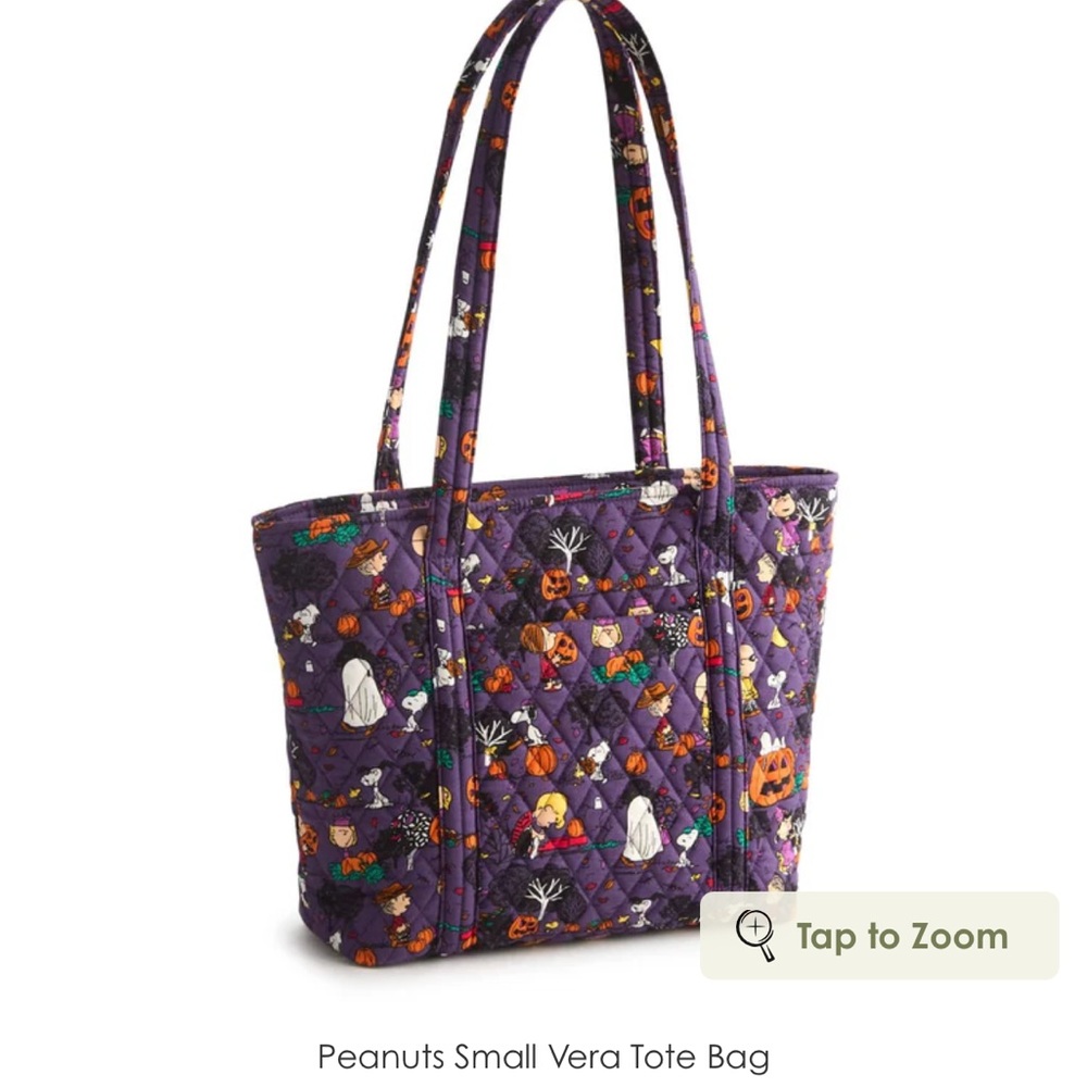 Vera Bradley Small Vera Peanuts Halloween Tote Bag - NWT
